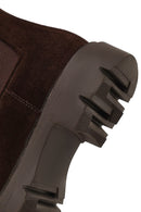 Women's Brown Suede Leather Chelsea Boot | Derimod Women's Brown Suede Leather Chelsea Boot | Derimod