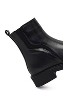 Women's Black Zippered Leather Boots | Derimod Women's Black Zippered Leather Boots | Derimod