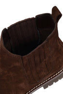 Women's Brown Suede Leather Chelsea Boot | Derimod Women's Brown Suede Leather Chelsea Boot | Derimod