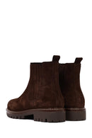 Women's Brown Suede Leather Chelsea Boot | Derimod Women's Brown Suede Leather Chelsea Boot | Derimod