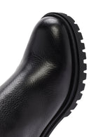 Woman Black High Heel Zipper Leather Boat | Derimod Woman Black High Heel Zipper Leather Boat | Derimod