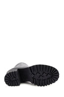 Woman Black High Heel Zipper Leather Boat | Derimod Woman Black High Heel Zipper Leather Boat | Derimod