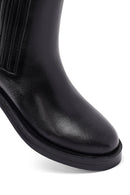 Woman Siyah Leather Chelsea Bot | Derimod Woman Siyah Leather Chelsea Bot | Derimod