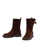 Woman Brown Suede Leather Boat | Derimod Woman Brown Suede Leather Boat | Derimod