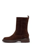 Woman Brown Suede Leather Boat | Derimod Woman Brown Suede Leather Boat | Derimod