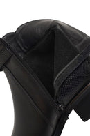 Women's Black Zippered Leather Boots | Derimod Women's Black Zippered Leather Boots | Derimod