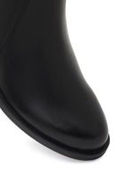 Women's Black Zippered Leather Boots | Derimod Women's Black Zippered Leather Boots | Derimod