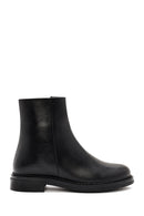 Woman Black Zippered Leather Boat | Derimod Woman Black Zippered Leather Boat | Derimod