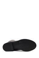 Women's Black Zippered Leather Boots | Derimod Women's Black Zippered Leather Boots | Derimod
