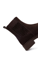 Women's Brown Suede Leather Chelsea Boot | Derimod Women's Brown Suede Leather Chelsea Boot | Derimod