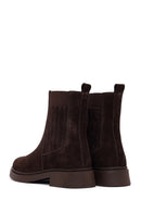 Women's Brown Suede Leather Chelsea Boot | Derimod Women's Brown Suede Leather Chelsea Boot | Derimod