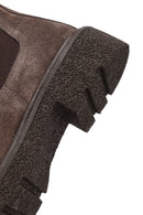 Women's Taupe Thick-Soled Suede Leather Chelsea Boot | Derimod Women's Taupe Thick-Soled Suede Leather Chelsea Boot | Derimod