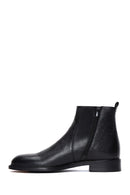 Men's Black Zippered Leather Casual Boots | Derimod Men's Black Zippered Leather Casual Boots | Derimod