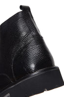 Men's Black Lace-Up Leather Zippered Casual Boots | Derimod Men's Black Lace-Up Leather Zippered Casual Boots | Derimod