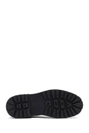 Men's Black Lace-Up Zipper Leather Casual Boots | Derimod Men's Black Lace-Up Zipper Leather Casual Boots | Derimod