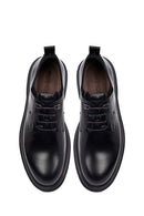 Men's Black Lace-Up Thick-Soled Leather Casual Shoes | Derimod Men's Black Lace-Up Thick-Soled Leather Casual Shoes | Derimod