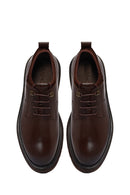 Men's Brown Lace-Up Thick-Soled Leather Casual Shoes | Derimod Men's Brown Lace-Up Thick-Soled Leather Casual Shoes | Derimod
