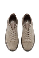 Erkek Bej Bağcıklı Süet Deri Sneaker | Derimod Erkek Bej Bağcıklı Süet Deri Sneaker | Derimod