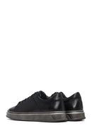 Erkek Siyah Bağcıklı Deri Sneaker | Derimod Erkek Siyah Bağcıklı Deri Sneaker | Derimod