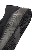 Erkek Siyah Bağcıklı Deri Sneaker | Derimod Erkek Siyah Bağcıklı Deri Sneaker | Derimod