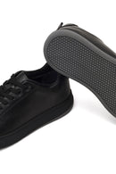Erkek Siyah Bağcıklı Kalın Tabanlı Deri Sneaker | Derimod Erkek Siyah Bağcıklı Kalın Tabanlı Deri Sneaker | Derimod