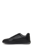 Erkek Siyah Bağcıklı Kalın Tabanlı Deri Sneaker | Derimod Erkek Siyah Bağcıklı Kalın Tabanlı Deri Sneaker | Derimod