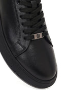 Erkek Siyah Bağcıklı Kalın Tabanlı Deri Sneaker | Derimod Erkek Siyah Bağcıklı Kalın Tabanlı Deri Sneaker | Derimod