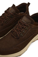 Erkek Kahverengi Bağcıklı Kalın Tabanlı Nubuk Deri Casual Sneaker | Derimod Erkek Kahverengi Bağcıklı Kalın Tabanlı Nubuk Deri Casual Sneaker | Derimod