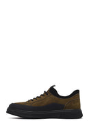 Men's Khaki Lace-up Nubuck Leather Casual Shoes | Derimod Men's Khaki Lace-up Nubuck Leather Casual Shoes | Derimod