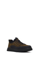 Men's Khaki Lace-up Nubuck Leather Casual Shoes | Derimod Men's Khaki Lace-up Nubuck Leather Casual Shoes | Derimod