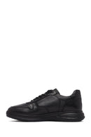 Erkek Siyah Bağcıklı Deri Casual Sneaker | Derimod Erkek Siyah Bağcıklı Deri Casual Sneaker | Derimod