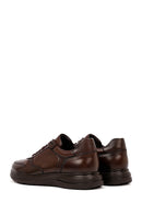 Men's Brown Lace-Up Leather Casual Sneakers | Derimod Men's Brown Lace-Up Leather Casual Sneakers | Derimod