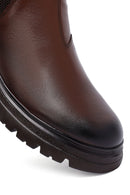 Male Tan Leather Chelsea Boots | Derimod Male Tan Leather Chelsea Boots | Derimod