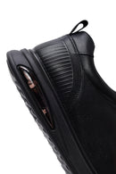 Erkek Siyah Bağcıklı Deri Sneaker | Derimod Erkek Siyah Bağcıklı Deri Sneaker | Derimod