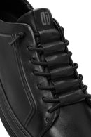 Erkek Siyah Bağcıklı Deri Sneaker | Derimod Erkek Siyah Bağcıklı Deri Sneaker | Derimod