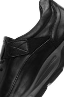 Men's Black Lace-Up Leather Casual Sneakers | Derimod Men's Black Lace-Up Leather Casual Sneakers | Derimod