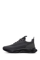Derimod Zero Men's Grey Thick-Soled Lace-Up Fabric Sneakers | Derimod Derimod Zero Men's Grey Thick-Soled Lace-Up Fabric Sneakers | Derimod