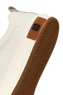Erkek Beyaz Bağcıklı Deri Sneaker | Derimod Erkek Beyaz Bağcıklı Deri Sneaker | Derimod