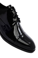 Men's Black Lace-Up Patent Leather Leather Classic Shoes | Derimod Men's Black Lace-Up Patent Leather Leather Classic Shoes | Derimod