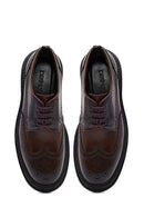 Men's Brown Lace-Up Thick-Soled Leather Casual Shoes | Derimod Men's Brown Lace-Up Thick-Soled Leather Casual Shoes | Derimod