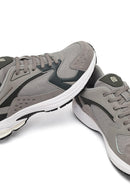 Derimod Studio Men's Gray Lace-Up Thick-Soled Sneaker | Derimod Derimod Studio Men's Gray Lace-Up Thick-Soled Sneaker | Derimod