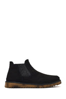 Men's Black Nubuck Leather Chelsea Boot | Derimod Men's Black Nubuck Leather Chelsea Boot | Derimod