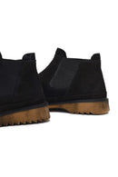 Men's Black Nubuck Leather Chelsea Boot | Derimod Men's Black Nubuck Leather Chelsea Boot | Derimod
