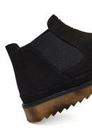 Men's Black Nubuck Leather Chelsea Boot | Derimod Men's Black Nubuck Leather Chelsea Boot | Derimod