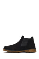Men's Black Nubuck Leather Chelsea Boot | Derimod Men's Black Nubuck Leather Chelsea Boot | Derimod