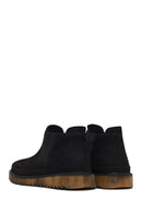 Men's Black Nubuck Leather Chelsea Boot | Derimod Men's Black Nubuck Leather Chelsea Boot | Derimod