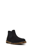 Men's Black Nubuck Leather Chelsea Boot | Derimod Men's Black Nubuck Leather Chelsea Boot | Derimod