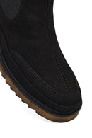 Men's Black Nubuck Leather Chelsea Boot | Derimod Men's Black Nubuck Leather Chelsea Boot | Derimod