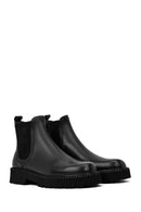Men's Black Thick-Soled Leather Chelsea Boot | Derimod Men's Black Thick-Soled Leather Chelsea Boot | Derimod