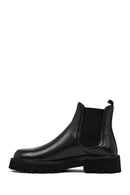 Men's Black Thick-Soled Leather Chelsea Boot | Derimod Men's Black Thick-Soled Leather Chelsea Boot | Derimod